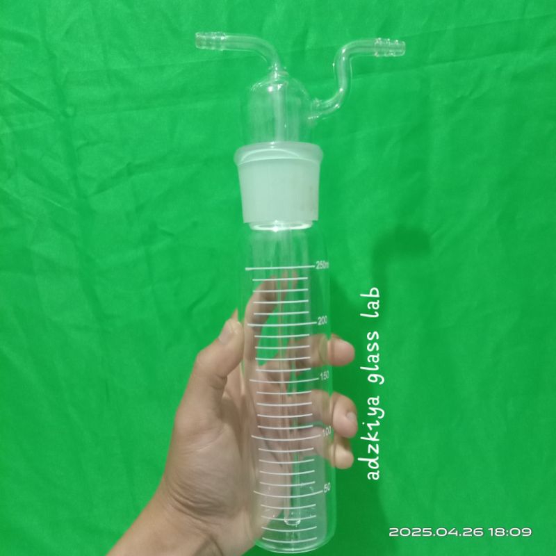 impinger glass 250ml.