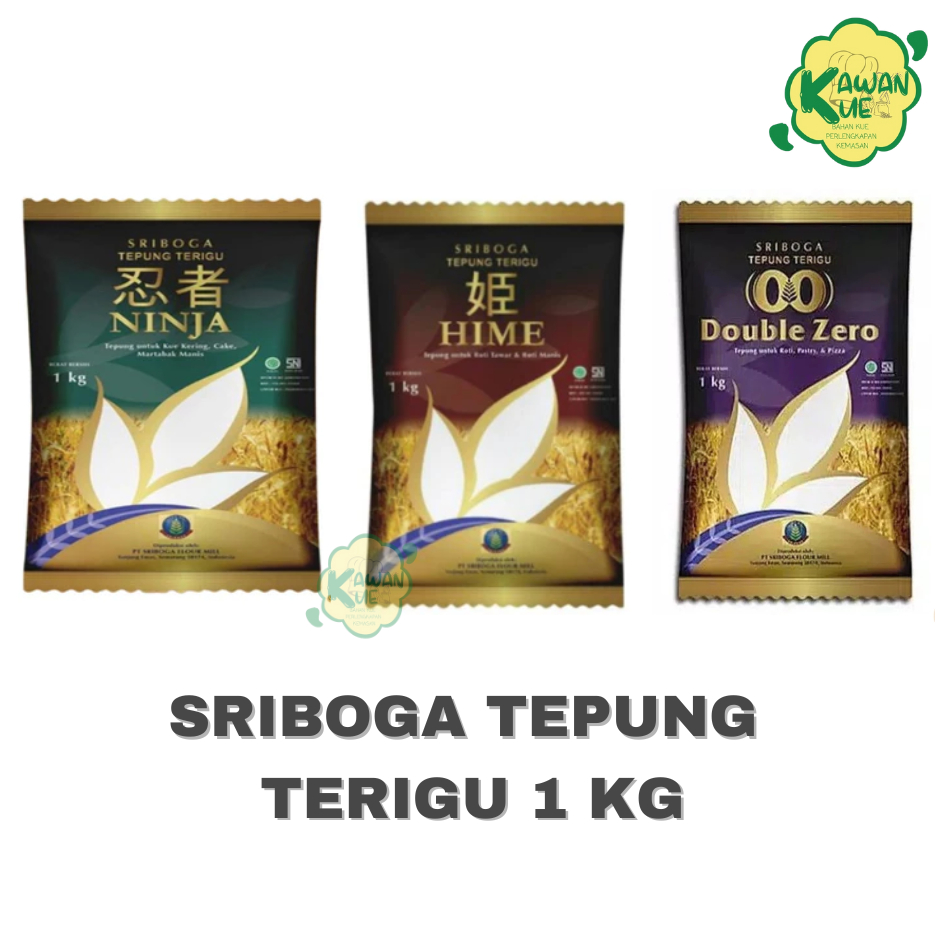 

Tepung Terigu Sriboga 1kg / Tepung Sriboga Hime / Tepung Sriboga Ninja / Tepung Sriboga Double zero