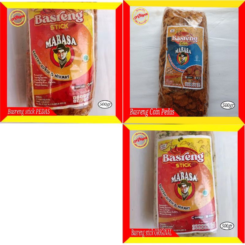 

TERMURAH SNACK CAMILAN Basreng stick PEDAS CABAI / ORIGINAL ( DAUN JERUK 500gr ) / COIN PEDAS MANIS ASIN GURIH 500gr. Camialn enak gurih dan nikmat