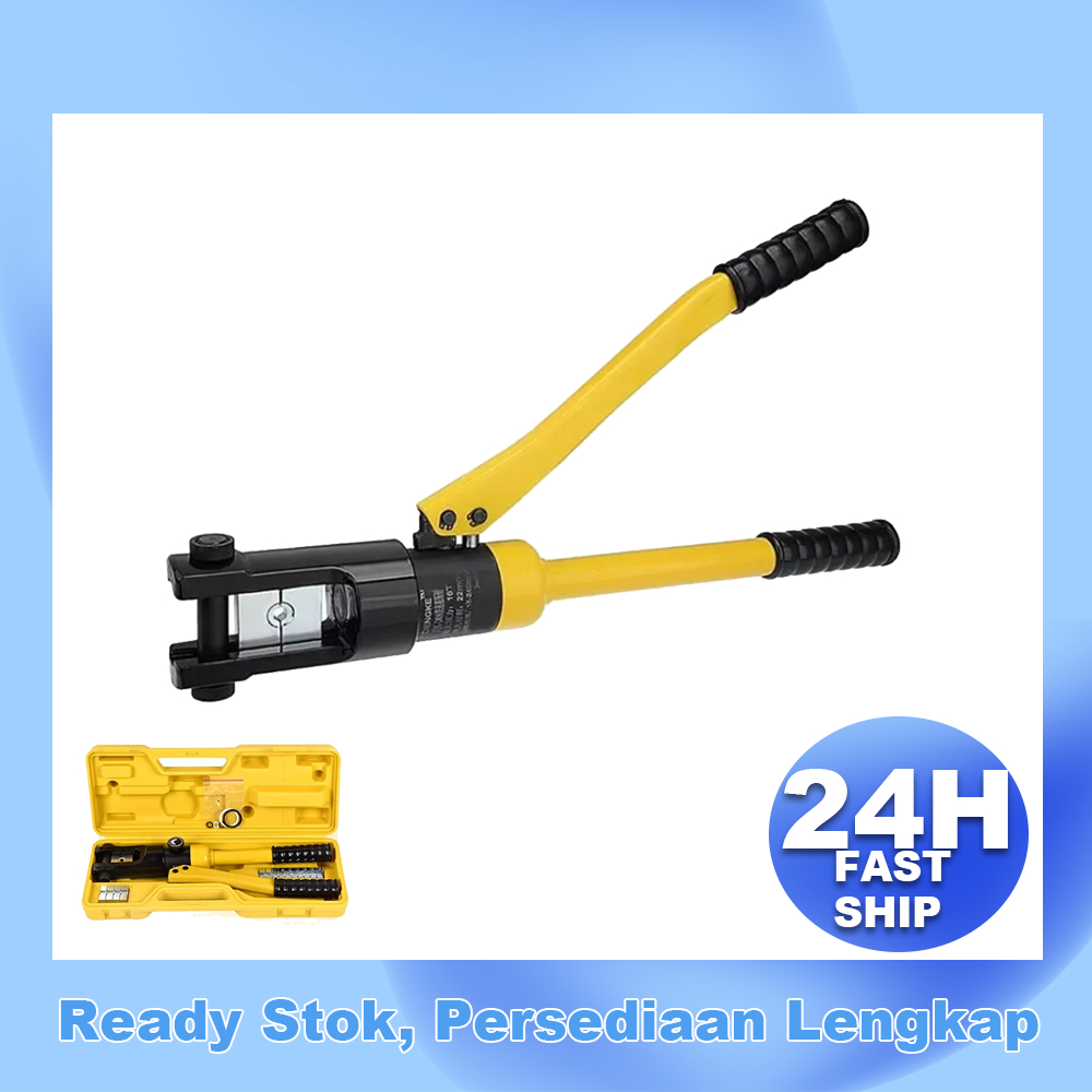 Hydraulic Crimping Tool Bujur Sangkar Hidrolik untuk Kabel 8AWG-500MCM, Pemampat Terminal Listrik Ba