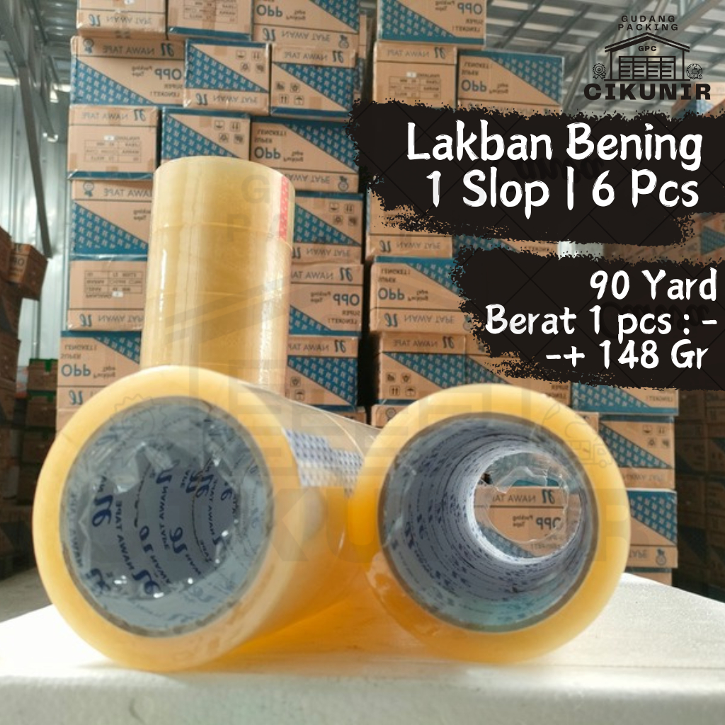 

ATK9 Lakban Bening 1 SLOP 45mm x 90 Yard Termurah