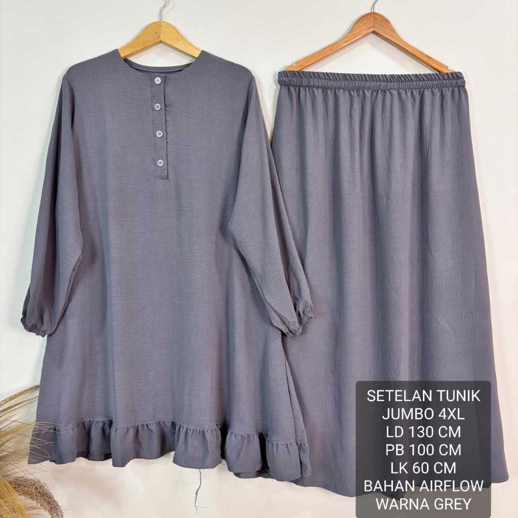 Setelan Rok Jumbo Ld 130 Cm Warna Polos Koleksi Terbaru