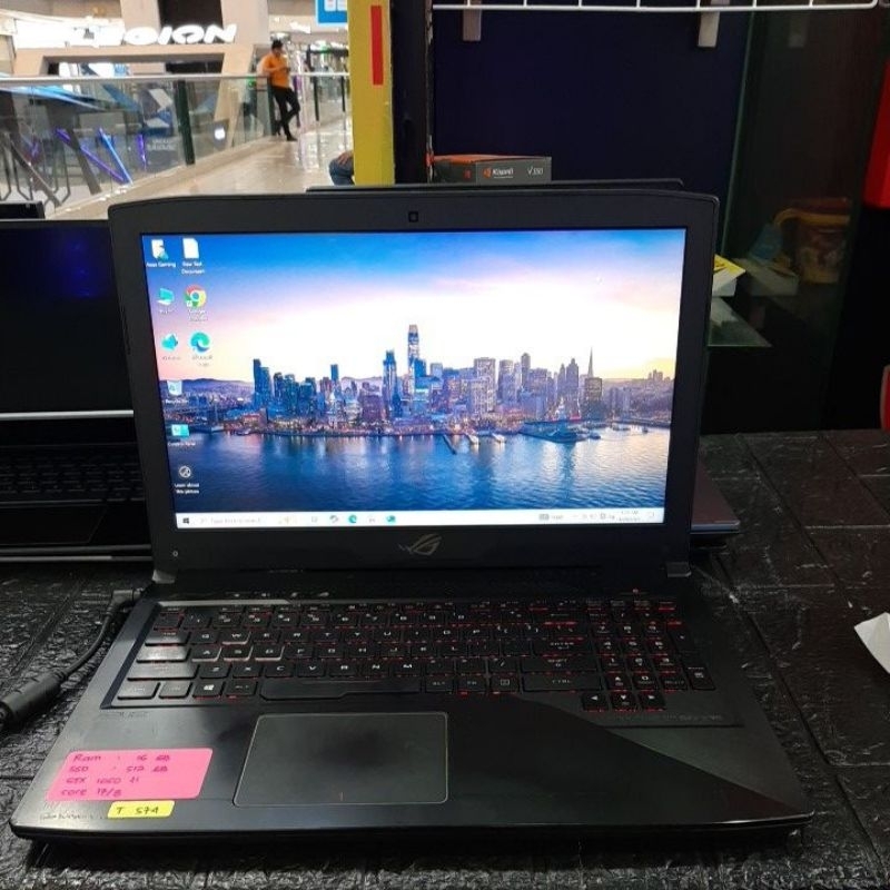 Laptop asus rog strix GL503G core i7 8750H ram 16gb ssd 512gb gtx 1050ti 660