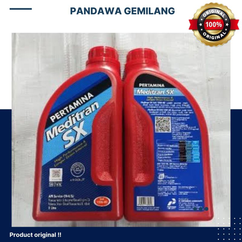 MEDITRAN SX 15W-40 KEMASAN 1LITER ASLI PRODUCT ORIGINAL
