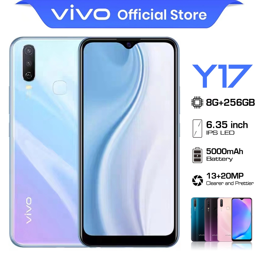 hp murah vivo y17 ram 8gb 256gb layar 6.35inch handphone android 4g 13+20MP HD Camera 5000mAh smartp