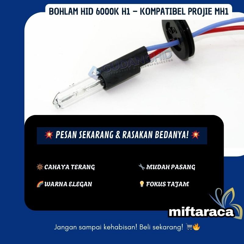 HID H1 6000K Bohlam Pengganti Ideal untuk Projie MH1
