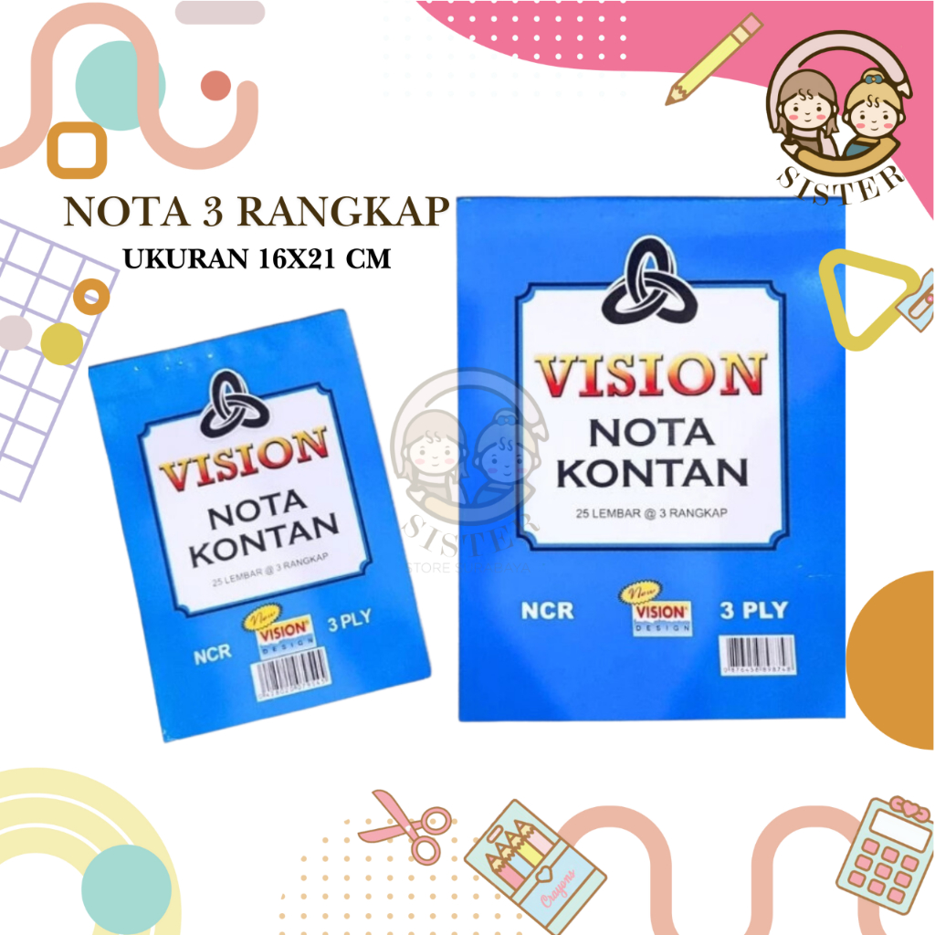 

Nota Kontan Besar 3 rangkap/Nota NCR 3 ply/Nota B3 Vision