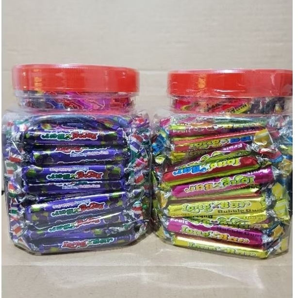 

JAJANAN JADUL PERMEN JADUL PERMEN KARET LONG BAR TOPLES FRUIT STRAWBERRY BUBBLE GUM JAR 600 GR