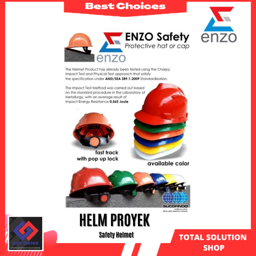 HELM PROYEK MERK ENZO | SAFETY HELMET | HELM SAFETY
