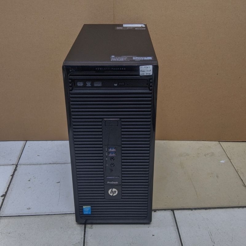 pc hp prodesk 400 g2 mt core i7 4790s ram 4gb ddr3 hardisk 500gb sudah win 10