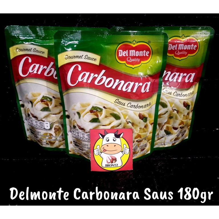 

DEL MONTE SAUS CARBONARA 180GR//SAUS CARBONARA//CHEESE//MUSHROOM-BUMBU MASAK SAUS-BRONTZ JOGJA