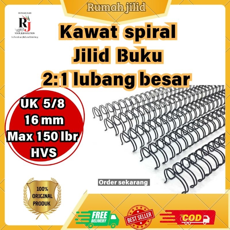 

kawat spiral spiral kawat jilid A4 . 5/8 eceran harga/ btng