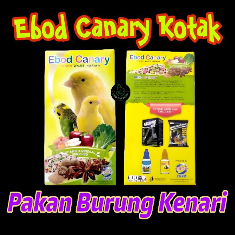 Kotak/dus Ebod Kenari Harian Kemasan Canary Kotak/dus Pabrik Ebod Jaya Makanan Burung Kenari