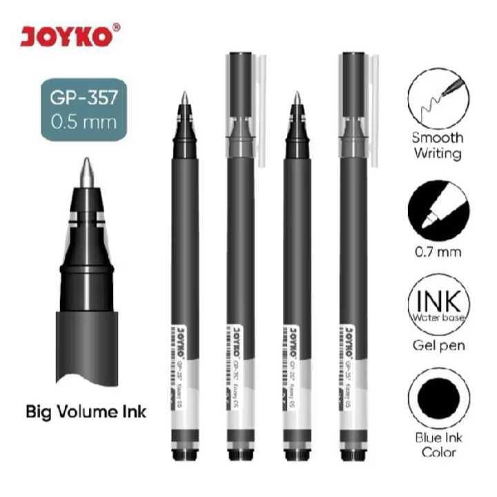 

( 1 PACK ) Gel Pen Pulpen Pena Joyko GP-357 Kazey Big Volume Gel 0,5 mm