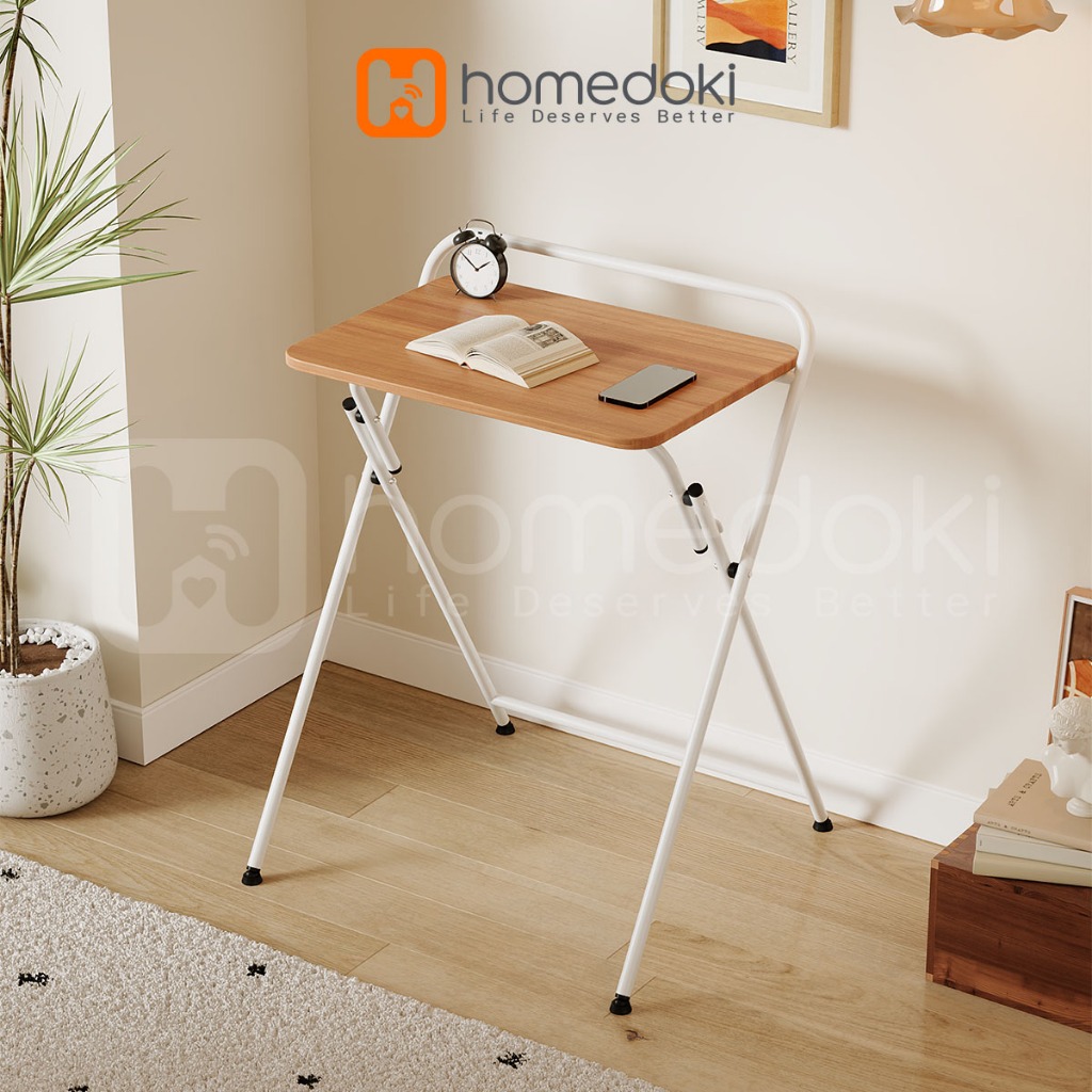 Homedoki Meja Lipat Portable/Meja Belajar Lipat/ Meja Kerja/Meja Kantor/ Meja Laptop