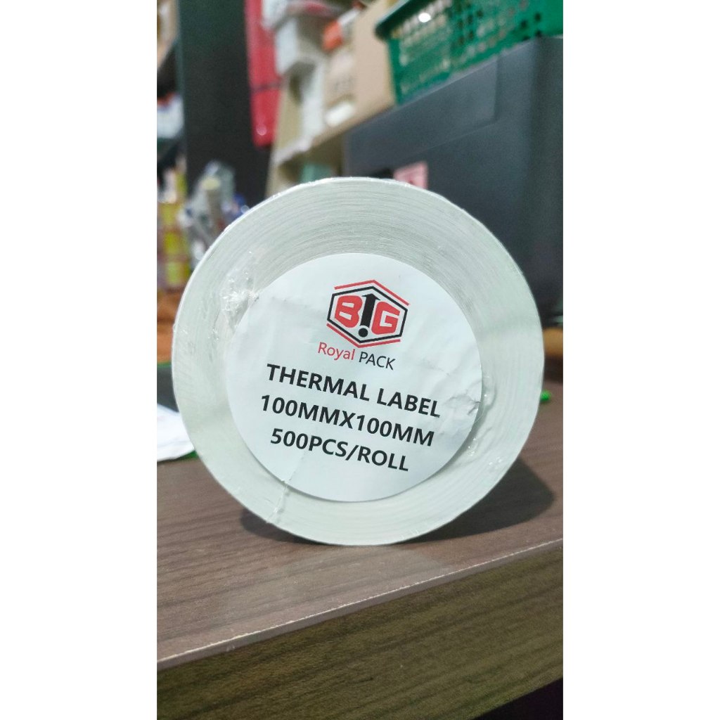 

KERTAS STICKER THERMAL -100X100 mm 500 LEMBAR / LABEL THERMAL