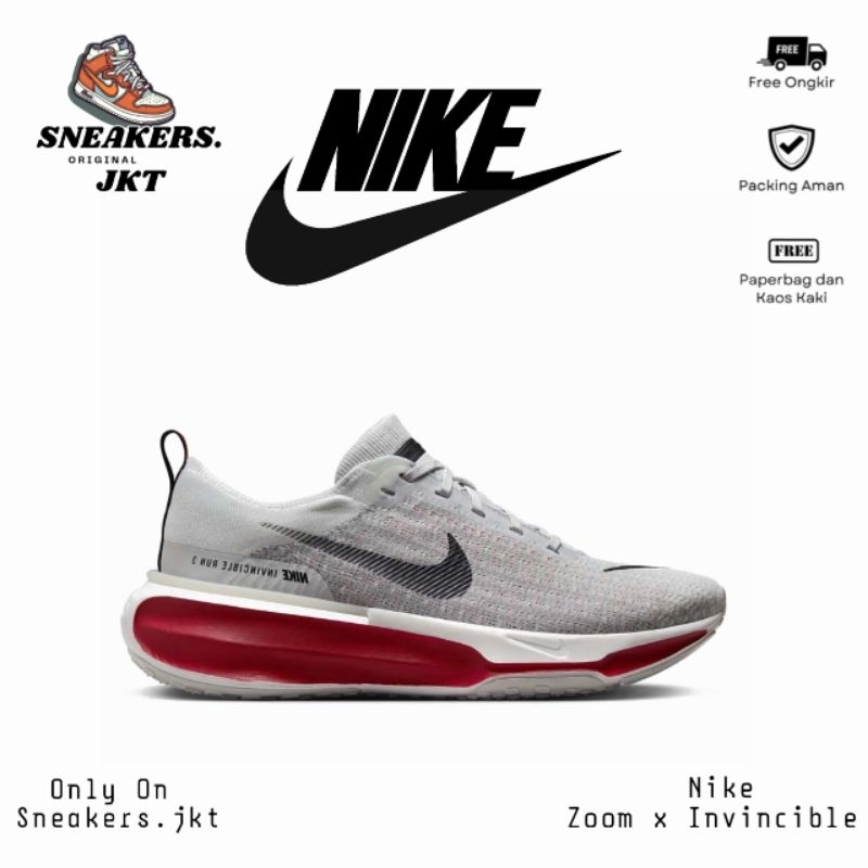 Sepatu Nike Zoom x Invincible Run Flyknit 3 Fire Red Original