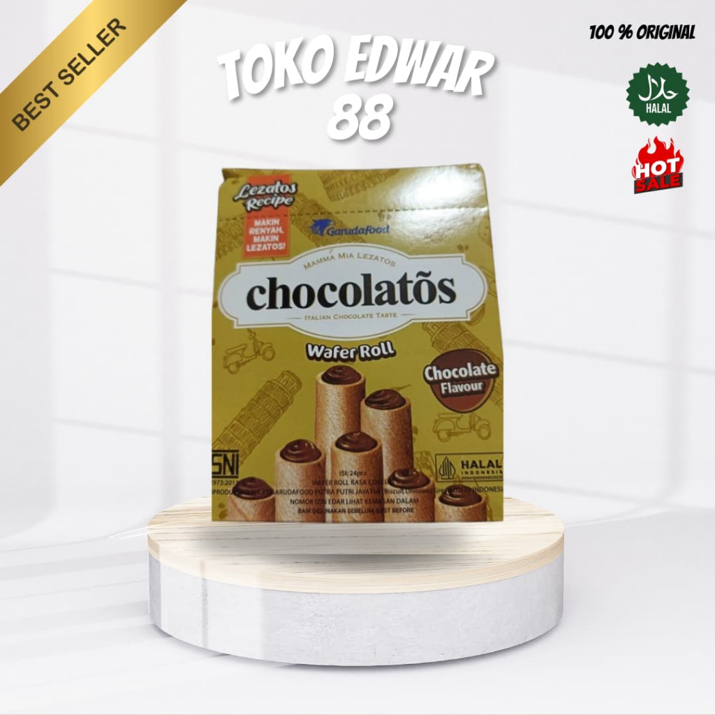 

CHOCOLATOS WAFER ROLL 1 BOX ISI 24 PCS