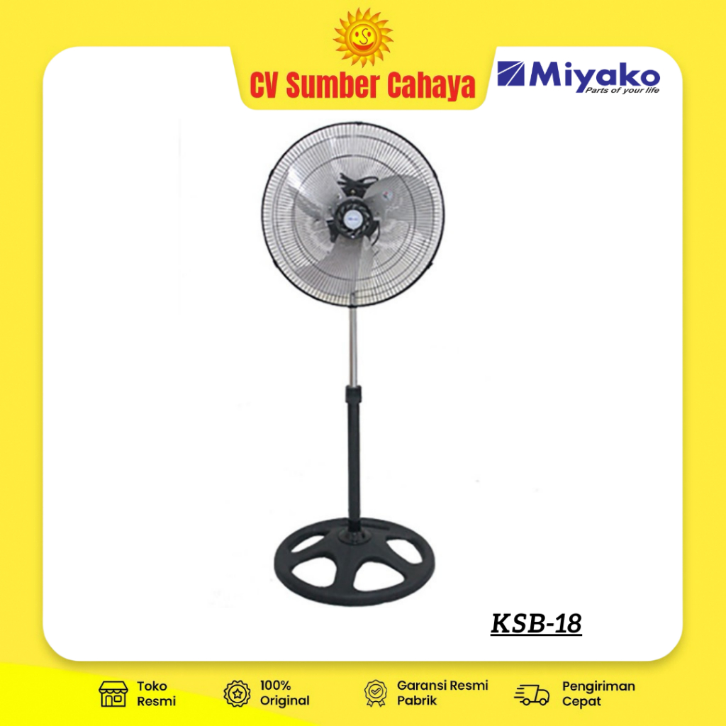 Miyako Stand Fan KSB-18 Miyako Kipas Angin Berdiri KSB-18