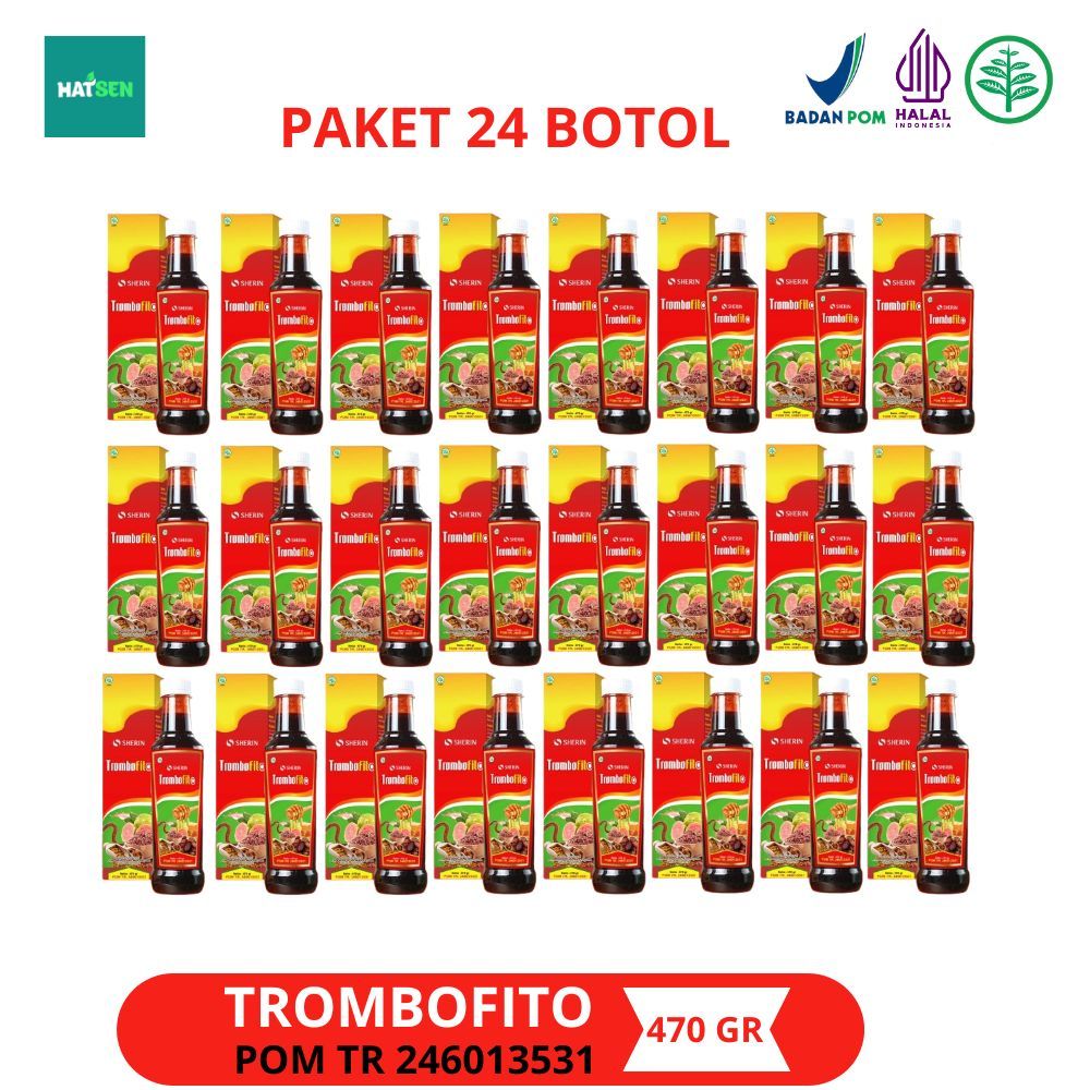 

Trombofito 24 Botol - Sherin Madu Angkak Sari Kurma Trombofito Solusi Atasi DBD 470 gram