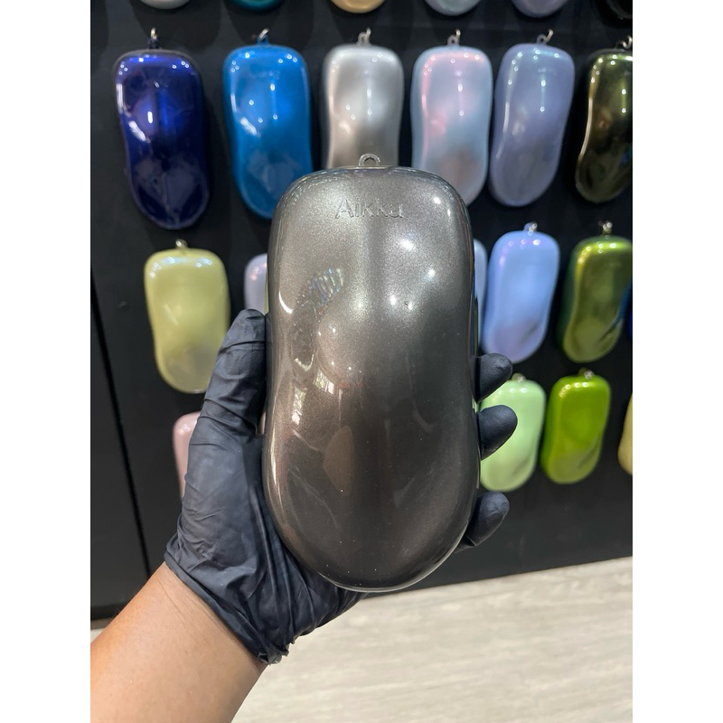 GUNMETAL MT 144 AIKKA. ABU ABU METALIK . CAT PU MOTOR MOBIL