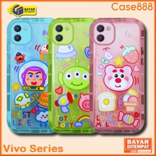 Case Vivo Y12 Y12S Y15 Y17 Y20 Y20S Y21 Y21A Y21E Casing Motif Kartun Cute Toy Story Transparan