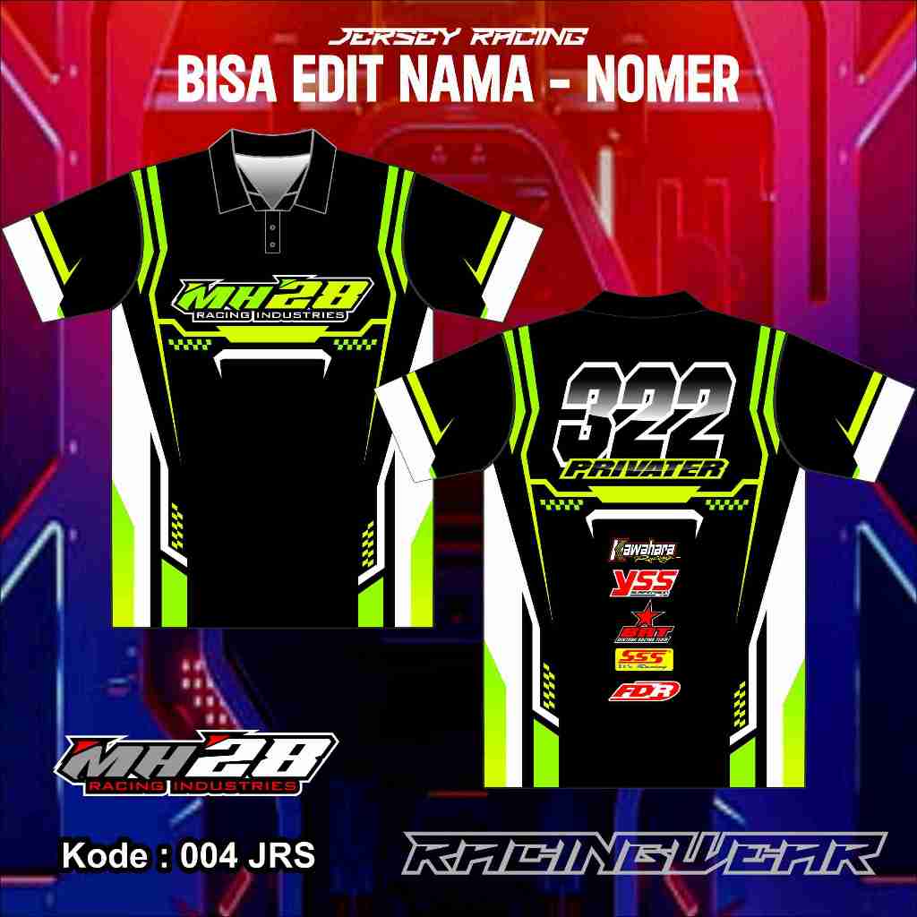 Jersey Racing Polo Jersey Racing Custom Nama & Nomor Jersey Full Printing 004 JRS