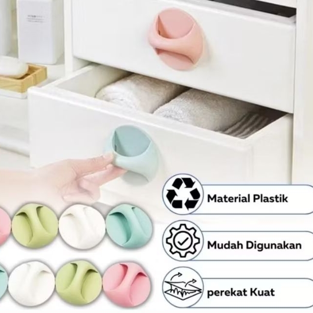 [SONARAYA] PEGANGAN PINTU TEMPEL LEMARI BULAT/TEMPELAN GAGANG UNTUK PINTU KAMAR MANDI LACI LEMARI