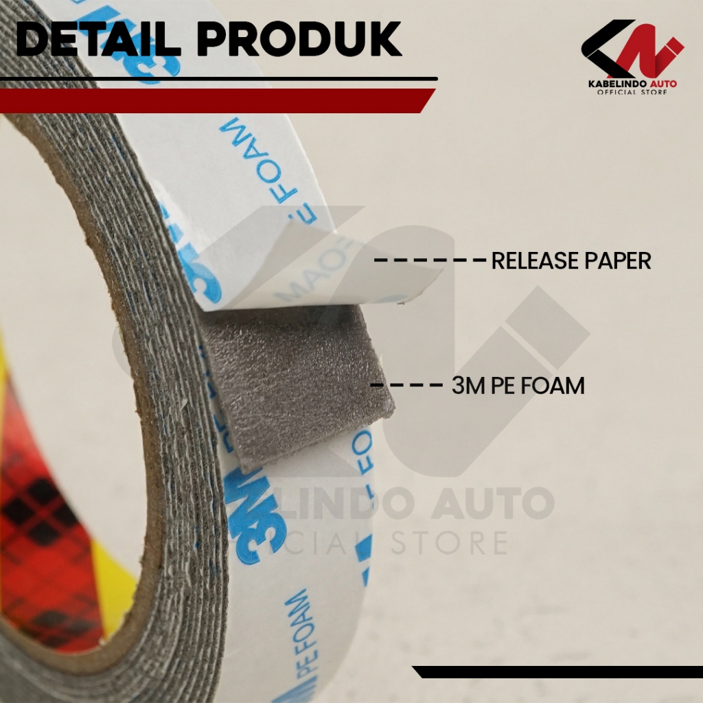 

HenJO DOUBLE TAPE 3M PE FOAM SOLASI BB BUSA 24MM x 4M ORIGINAL