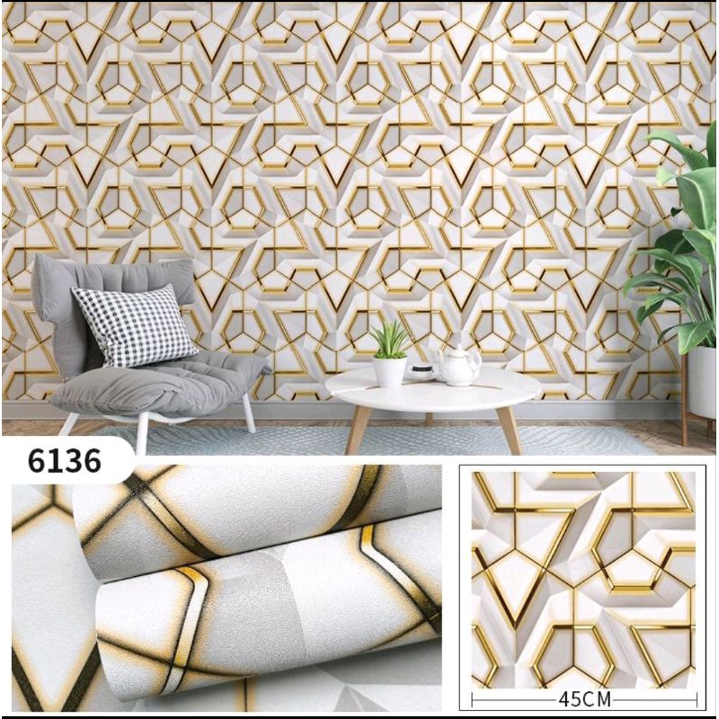 wallpaper stiker dinding motif geometris wallpaper diagonal keren dan bikin 1roll termurah