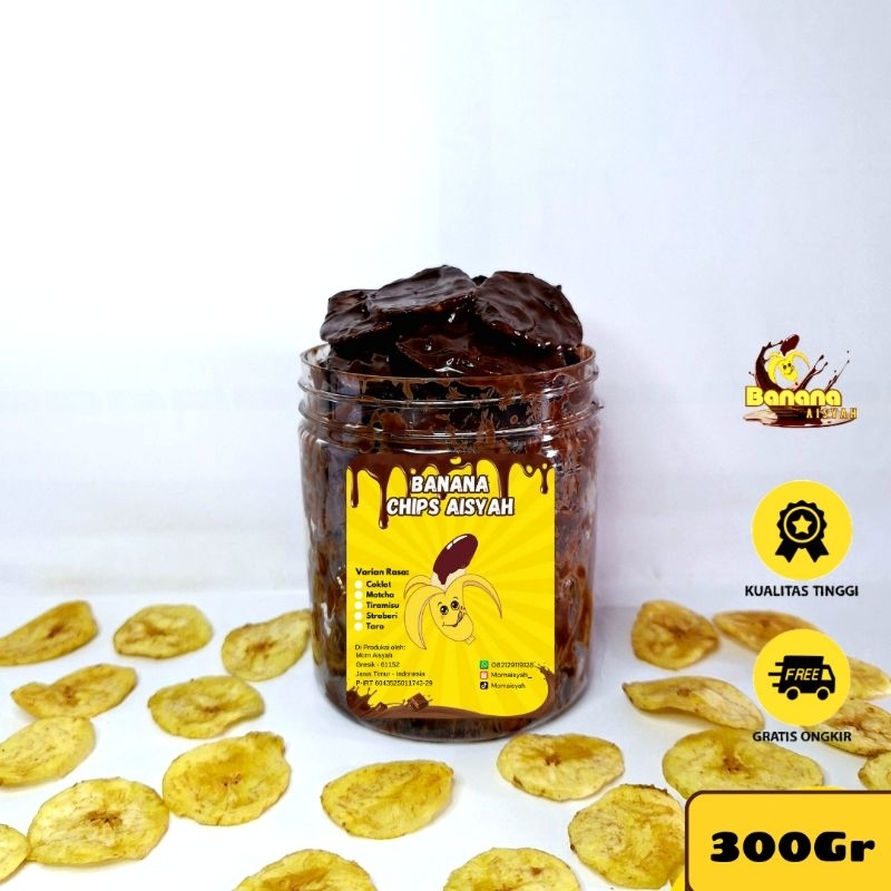 

Keripik Pisang Lumer Coklat Premium 300gram