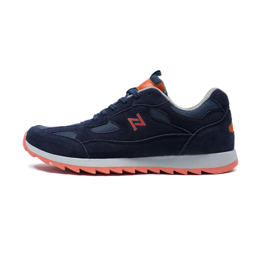 NAZREAL BALMAIN NAVY - Sepatu Sneakers Casual Pria Sporty Running Original