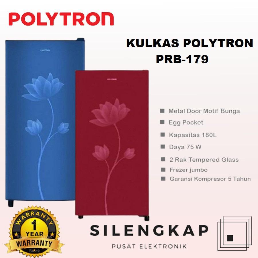 KULKAS 1 PINTU POLYTRON PRB 179 KAPASITAS 170LT LOWATT GARANSI RESMI