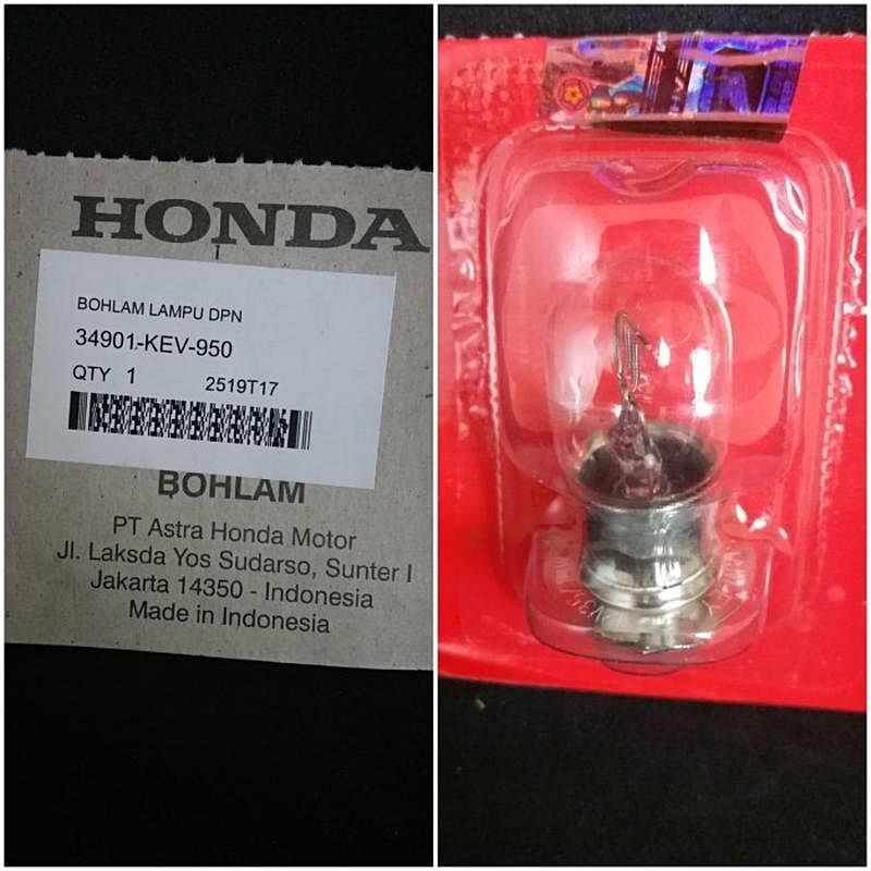 bohlam lampu depan honda  supra x 100 old