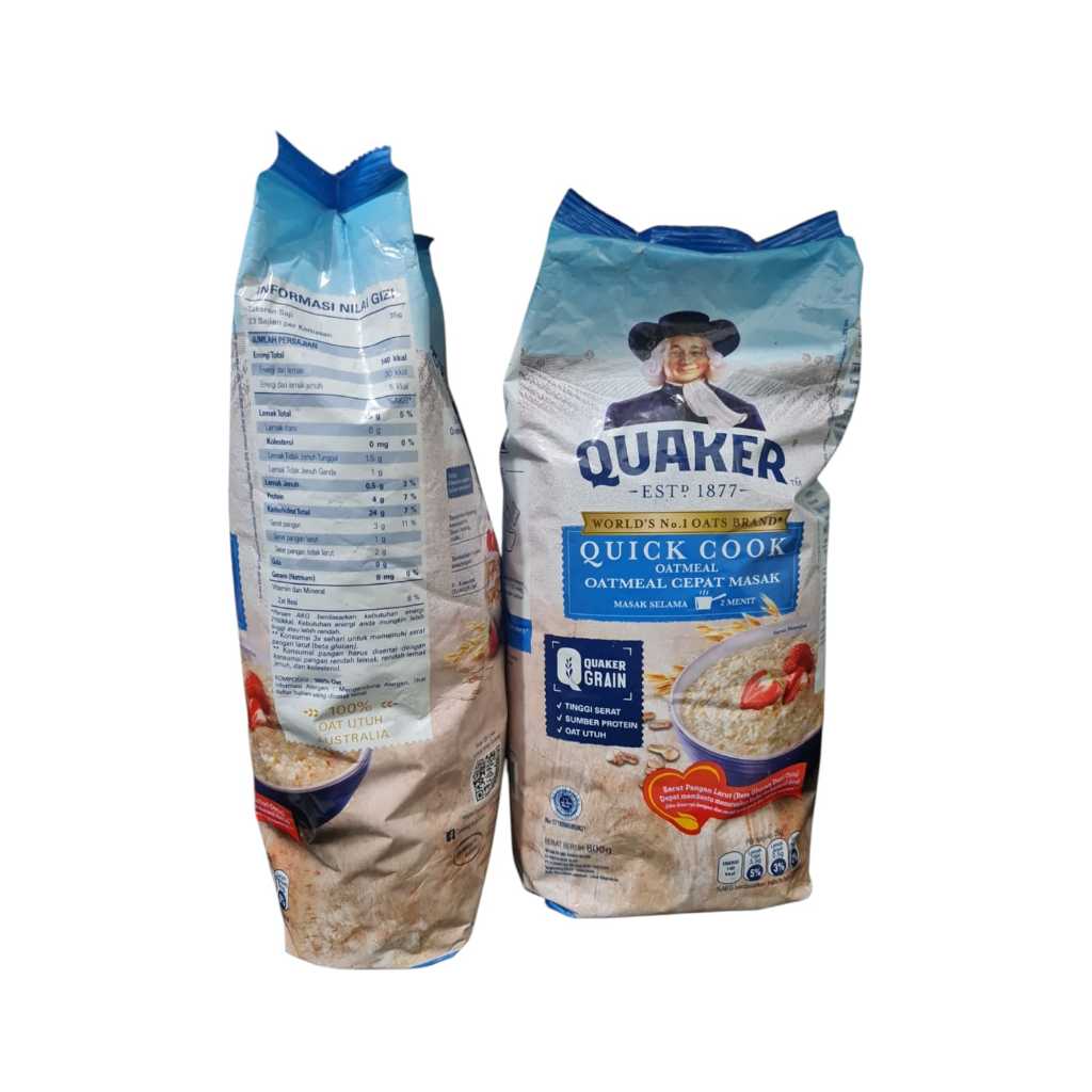 

Quaker Quick Cooking Oatmeal 800 gr Oats: Cepat, Sehat, Nikmat