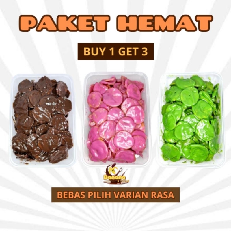 

PAKET HEMAT Keripik Pisang Lumer (paket 3 box )