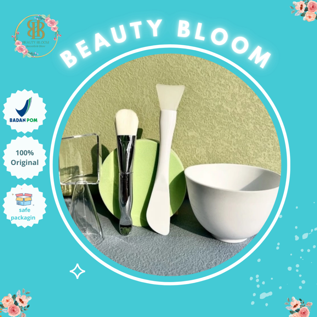 Mangkok Masker 4 in 1 Set Lengkap Satu Keluarga Lulur Kuas Pengaduk Sendok Kuas Masker Kualitas DIY 