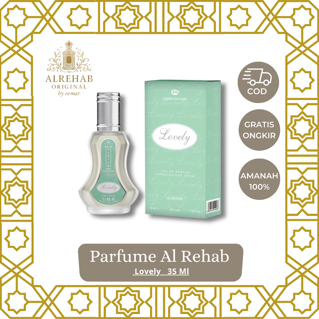 parfum spray lovely alrehab 35ml parfume  unisex wanita  cewek import tahan lama al rehab original