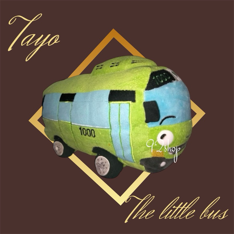 Boneka Tayo the little bus besar 45 CM mata keras original Korean Tayo the little bus plush toy | bo