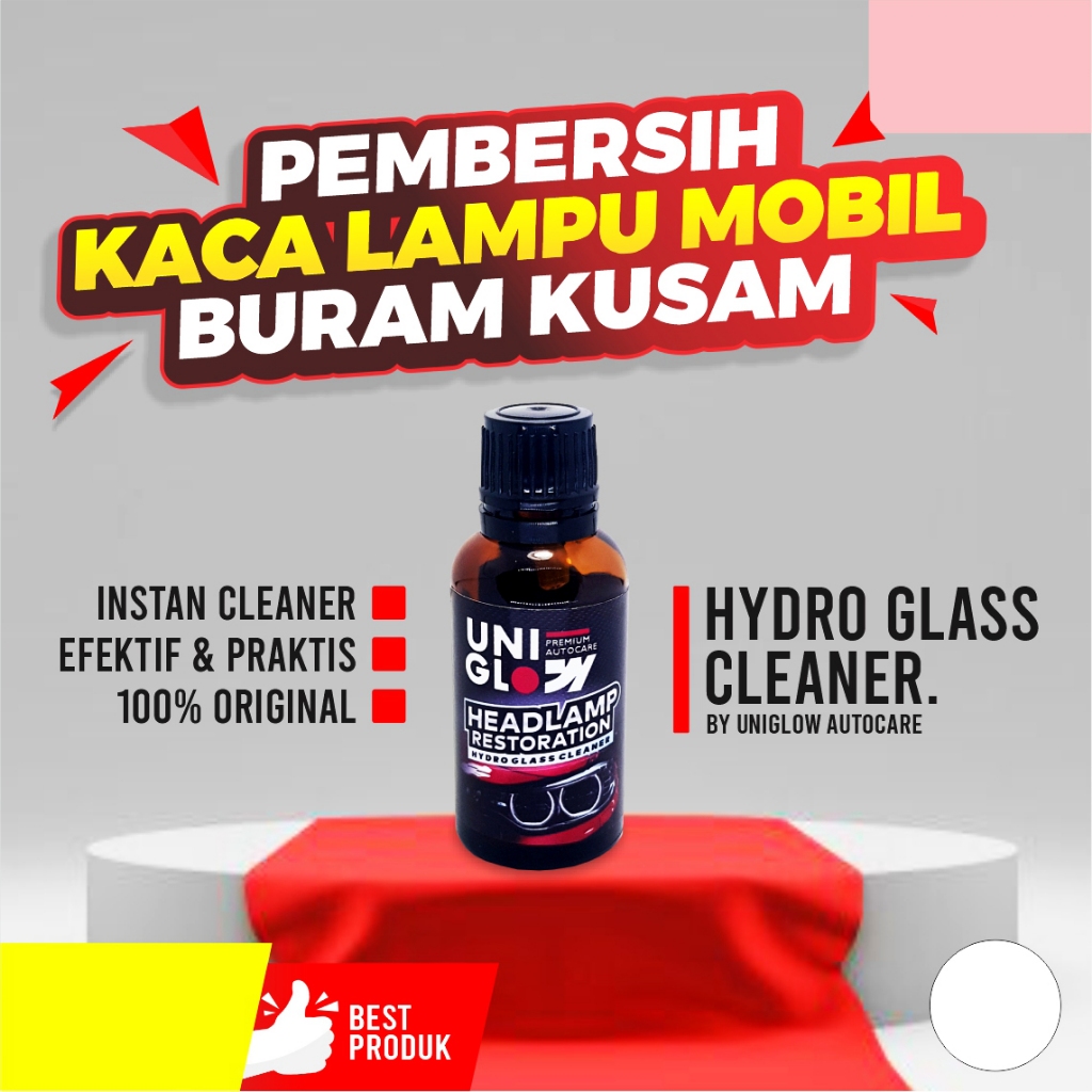 Uniglow Autocare Headlamp Restoration Pembersih Kaca Lampu Mobil Buram