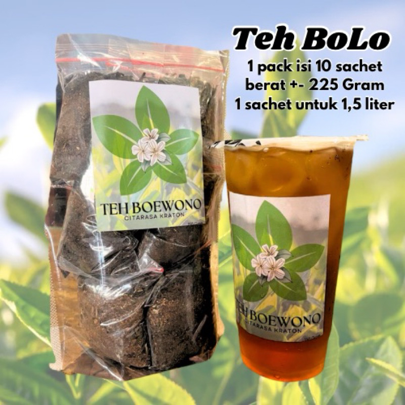 

TEH RACIKAN KHAS SOLO BoLo (jumBo soLo) , Wangi Kentel Sepet bikin nagih , berat -+ 225 gram , 1 pack isi 10 sachet untuk -+1,5 liter