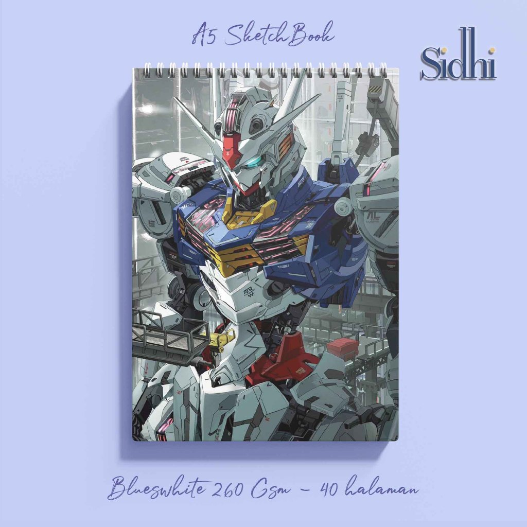 

sidhi premium sketchbook softcover spiral A5 tema anime gundam aerial