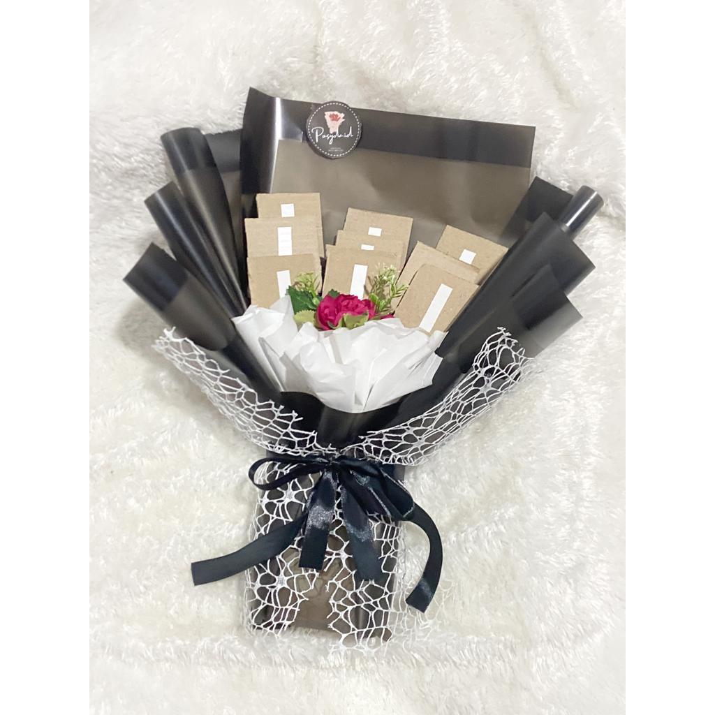 Posyda.id Buket Kosongan Untuk di isi Snack, Rokok, Skincare, Kopi, Foto Polaroid, Coklat Valentin