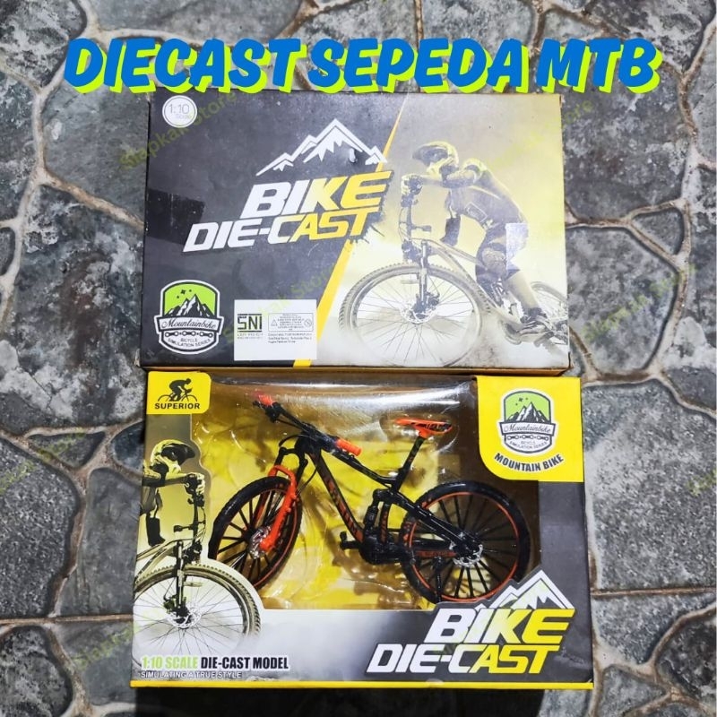 Miniatur Sepeda MTB Diecast Skala 1:10 Bahan Alloy