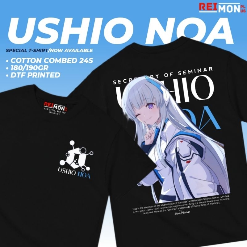 T-Shirt / Kaos Baju Game Ushio Noa Blue Archive