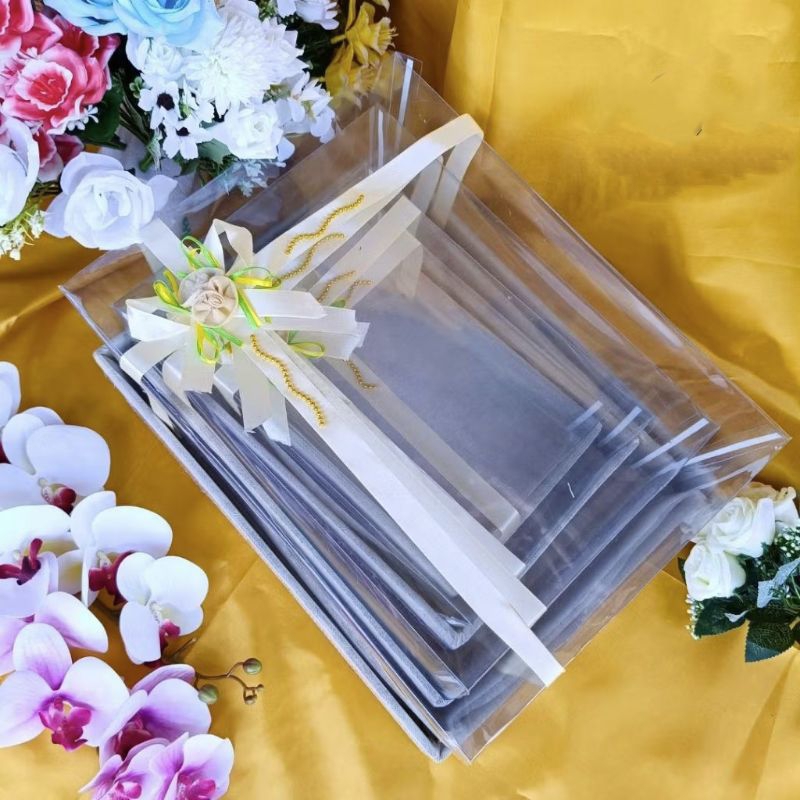 

Box Seserahan Hantaran Pernikahan Mika pita 1 set Isi 4 pcs