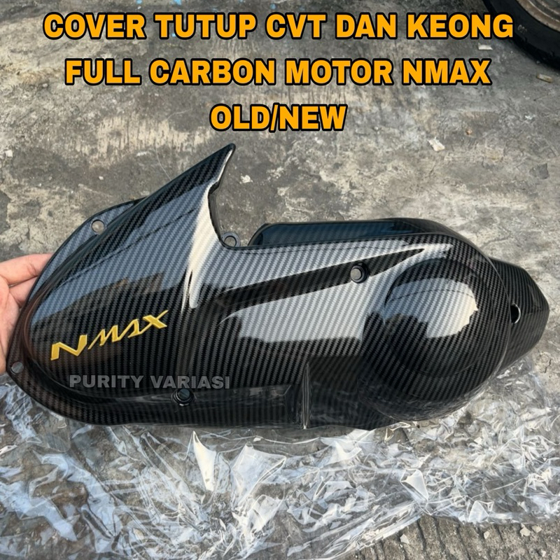 Cover Tutup Cvt Full Carbon Motor Nmax Old/New Penutup Cvt Keong 1Set Nmax