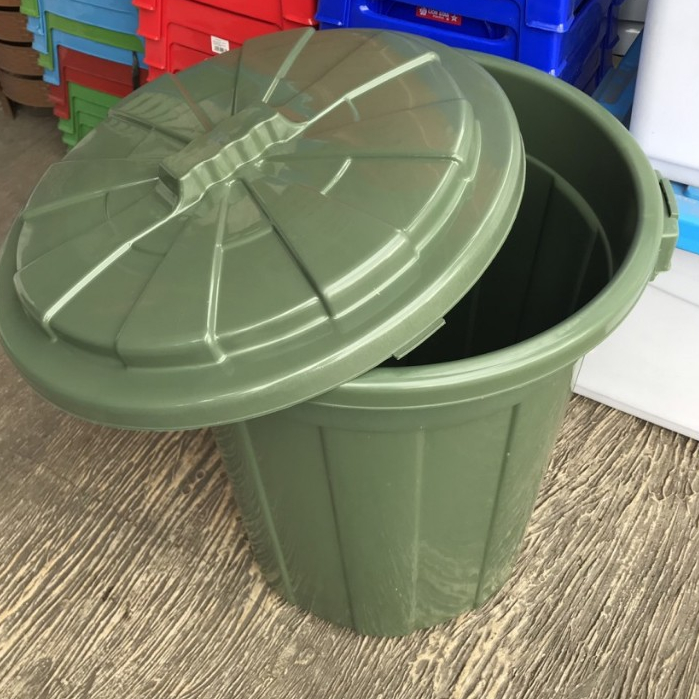 Ember 80 Liter Dengan Tutup Tong Sampah Ember Besar Jumbo Plastik Tebal Kuat Dengan Kunci Ada Kunci