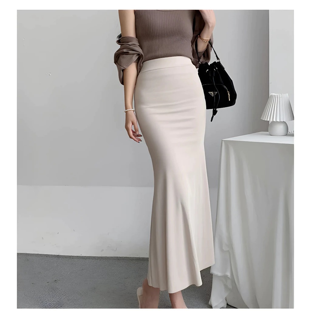 Belle Flare Skirt - Rok Flare Maxi Wanita - Mermaid Maxi Skirt Rok Panjang Wanita