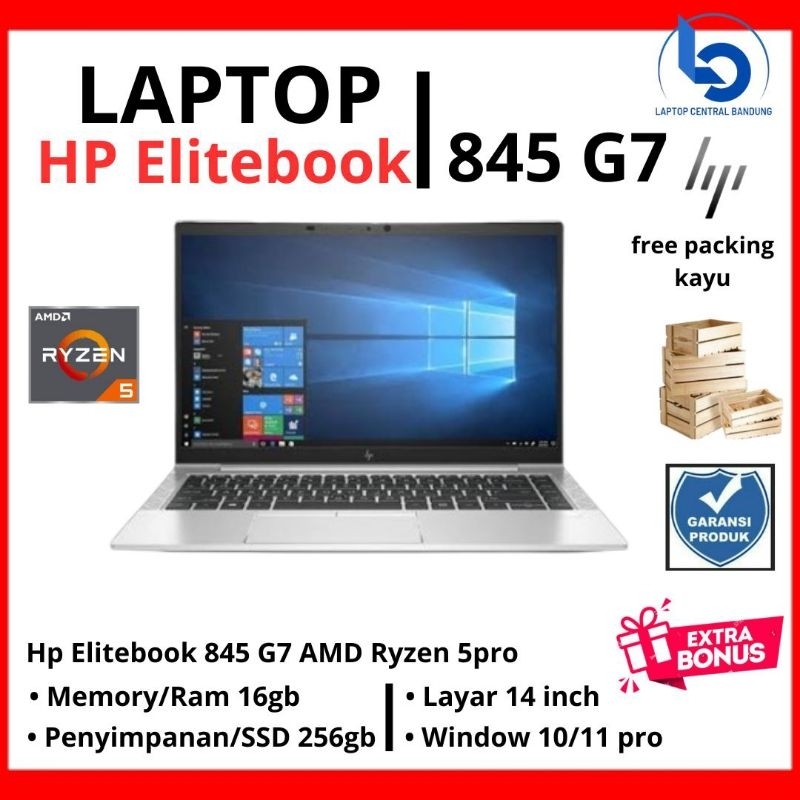 Laptop Hp EliteBokk 845 G7 AMD Ryzen 5 Pro Ram 16gb SSD 256gb original